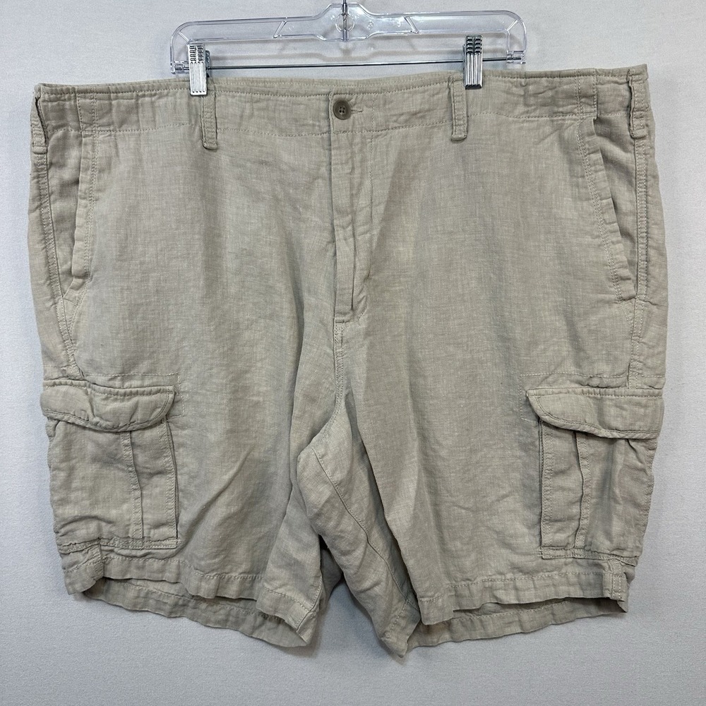 Claiborne‎ Men's Linen Blend Shorts Sz 48 Cargo Outdoor Beach Travel Casual